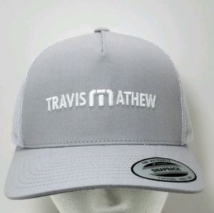 Travis Mathew Light Grey Trucker Golf Hat, New.